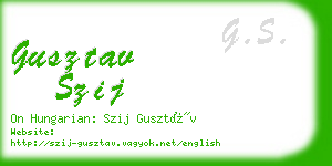 gusztav szij business card